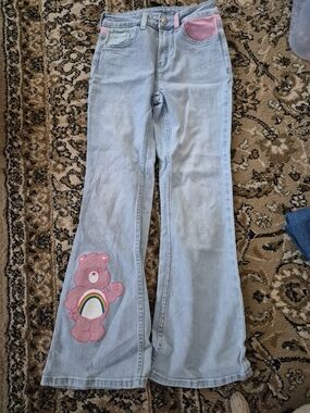 7 Jeans - Light Wash Jeans with Pink Care Bear Patch